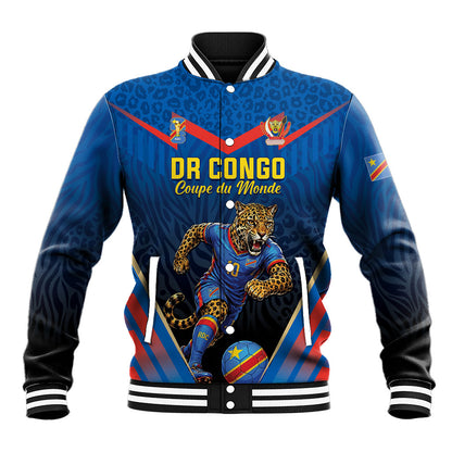 Custom World Football 2026 DR Congo Baseball Jacket Les Leopards Coupe du Monde Glory