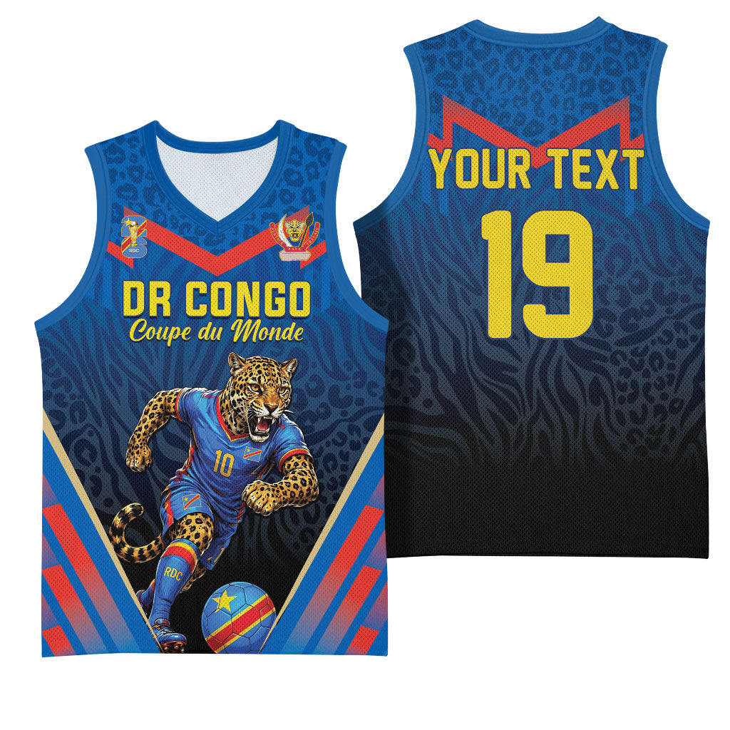 Custom World Football 2026 DR Congo Basketball Jersey Les Leopards Coupe du Monde Glory