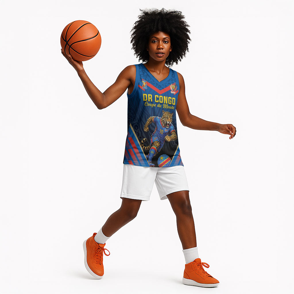 Custom World Football 2026 DR Congo Basketball Jersey Les Leopards Coupe du Monde Glory