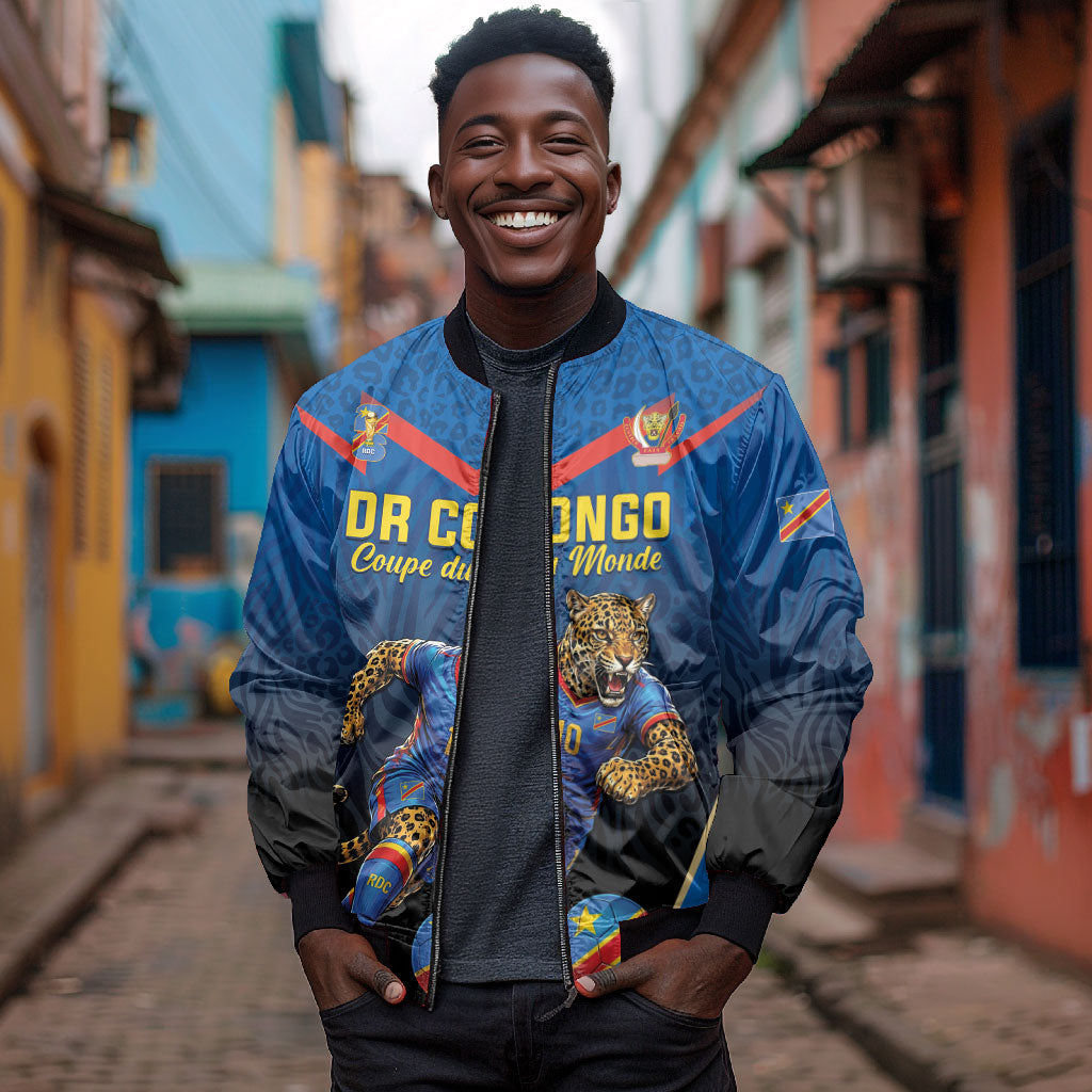 Custom World Football 2026 DR Congo Bomber Jacket Les Leopards Coupe du Monde Glory