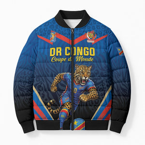 Custom World Football 2026 DR Congo Bomber Puffer Jacket Les Leopards Coupe du Monde Glory