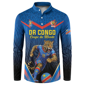 Custom World Football 2026 DR Congo Button Sweatshirt Les Leopards Coupe du Monde Glory