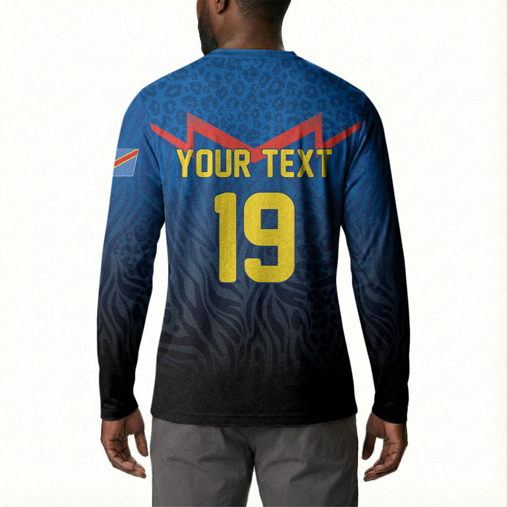 Custom World Football 2026 DR Congo Button Sweatshirt Les Leopards Coupe du Monde Glory
