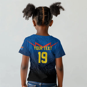 Custom World Football 2026 DR Congo Kid T shirt Les Leopards Coupe du Monde Glory