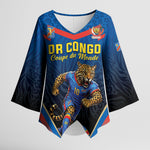 Custom World Football 2026 DR Congo Kimono Sleeve Blouse Les Leopards Coupe du Monde Glory