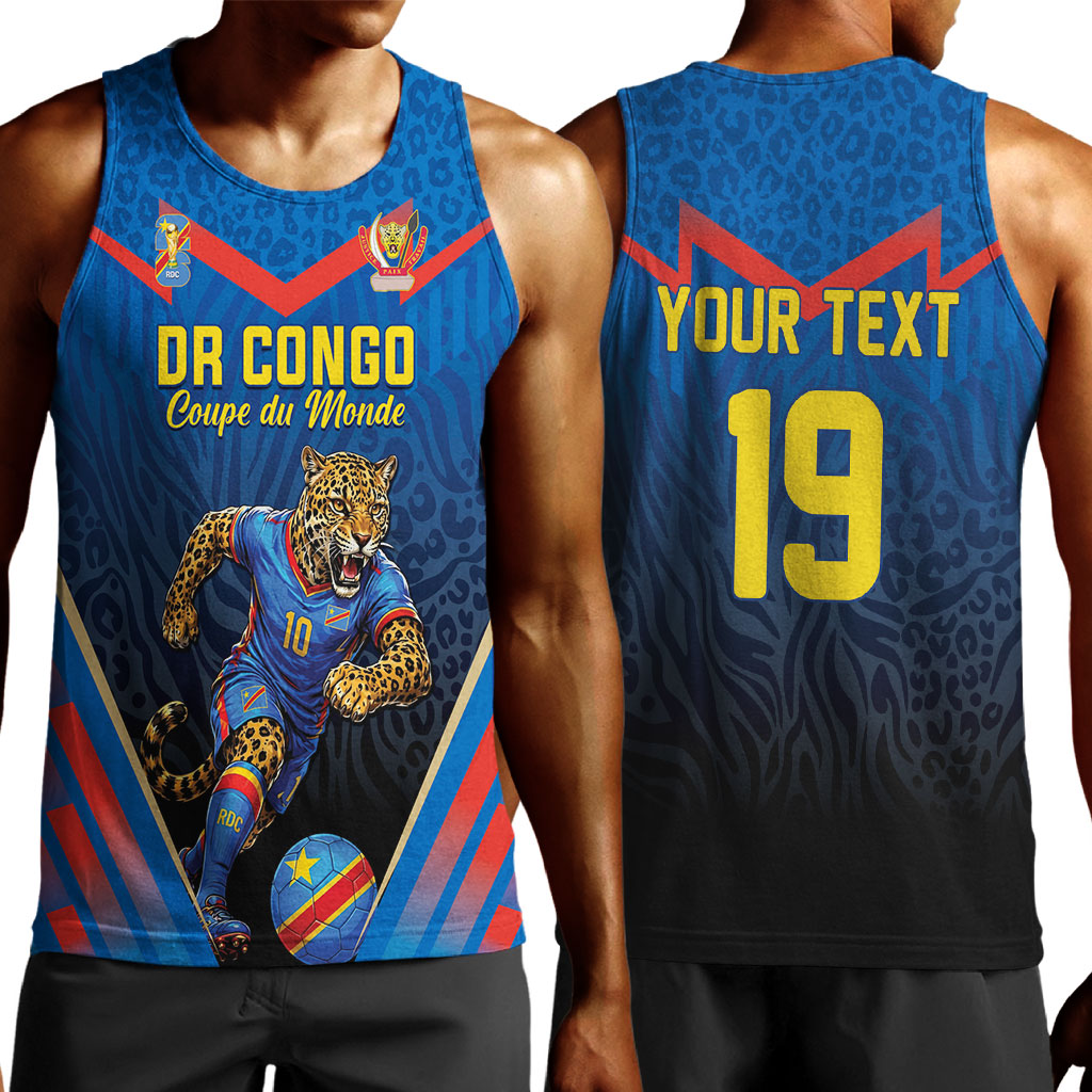 Custom World Football 2026 DR Congo Men Tank Top Les Leopards Coupe du Monde Glory
