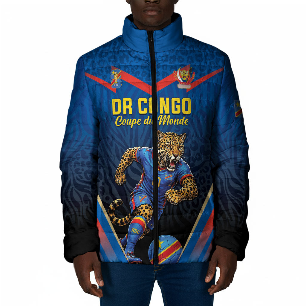 Custom World Football 2026 DR Congo Padded Jacket Les Leopards Coupe du Monde Glory