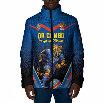 Custom World Football 2026 DR Congo Padded Jacket Les Leopards Coupe du Monde Glory