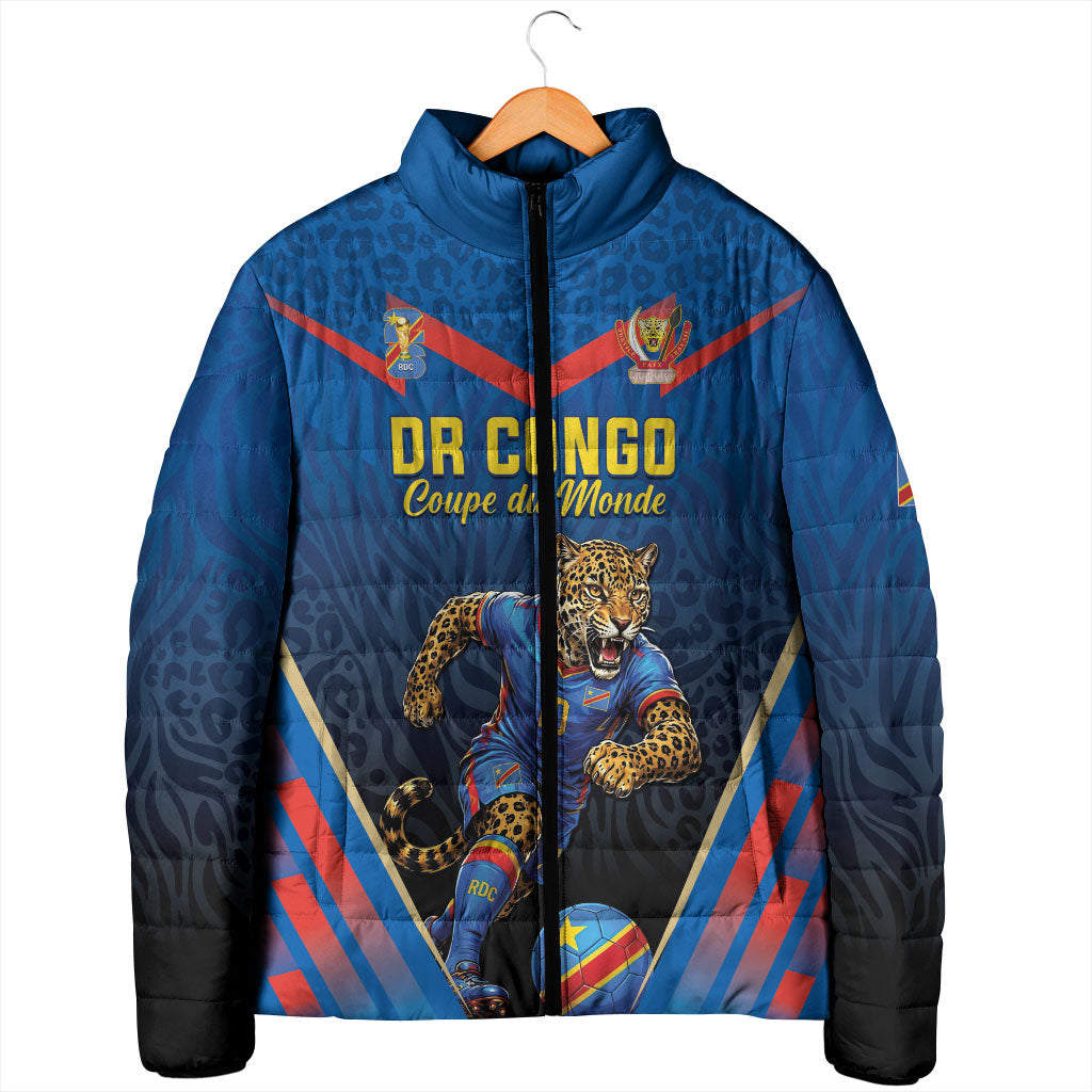 Custom World Football 2026 DR Congo Padded Jacket Les Leopards Coupe du Monde Glory