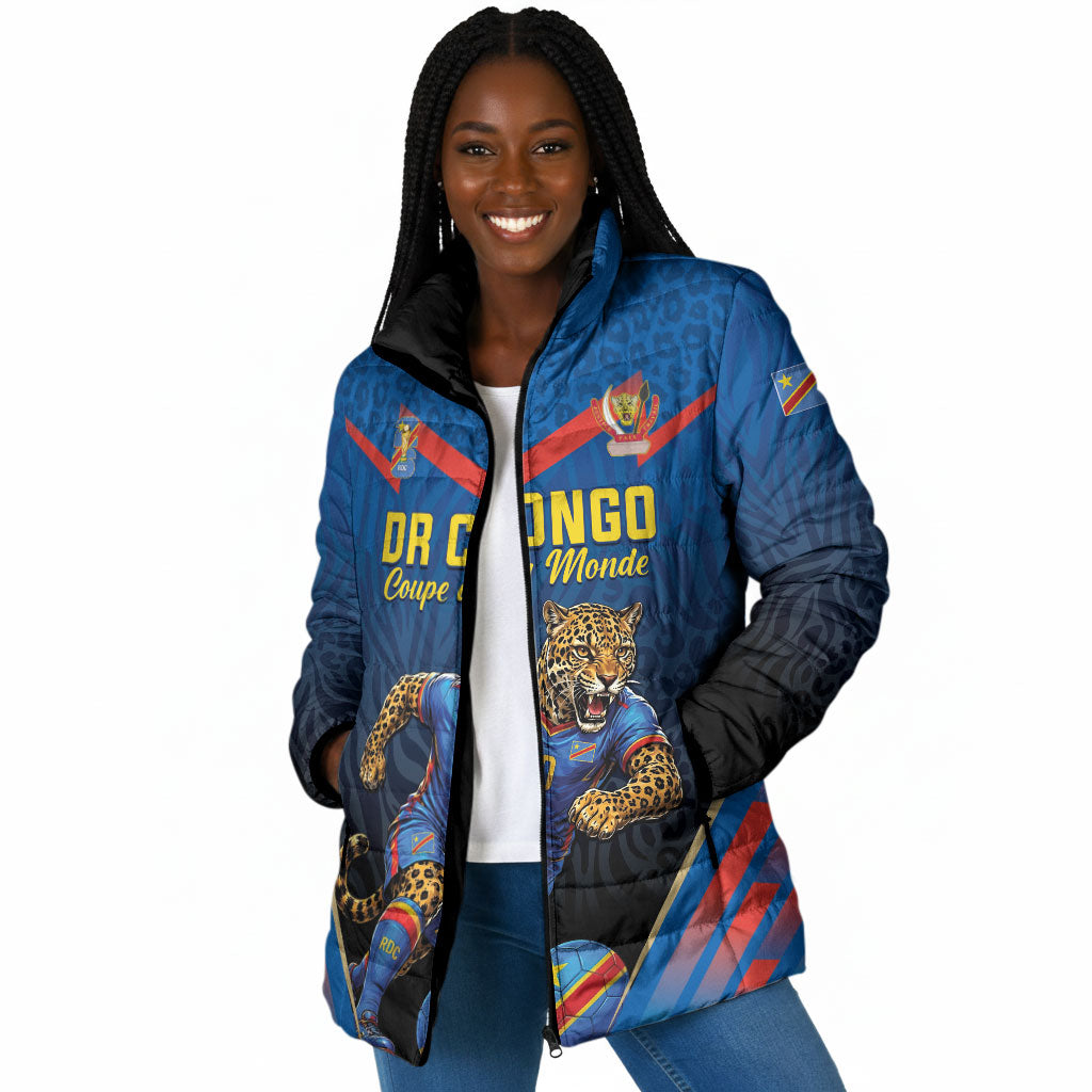 Custom World Football 2026 DR Congo Padded Jacket Les Leopards Coupe du Monde Glory