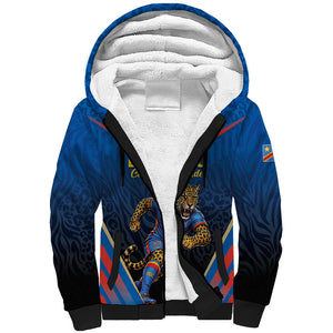 Custom World Football 2026 DR Congo Sherpa Hoodie Les Leopards Coupe du Monde Glory