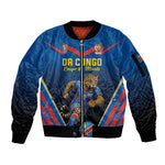 Custom World Football 2026 DR Congo Sleeve Zip Bomber Jacket Les Leopards Coupe du Monde Glory