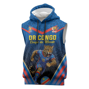 Custom World Football 2026 DR Congo Sleeveless Hoodie Les Leopards Coupe du Monde Glory