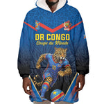 Custom World Football 2026 DR Congo Wearable Blanket Hoodie Les Leopards Coupe du Monde Glory