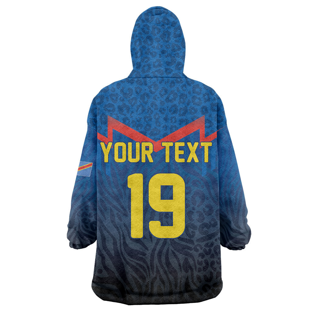Custom World Football 2026 DR Congo Wearable Blanket Hoodie Les Leopards Coupe du Monde Glory