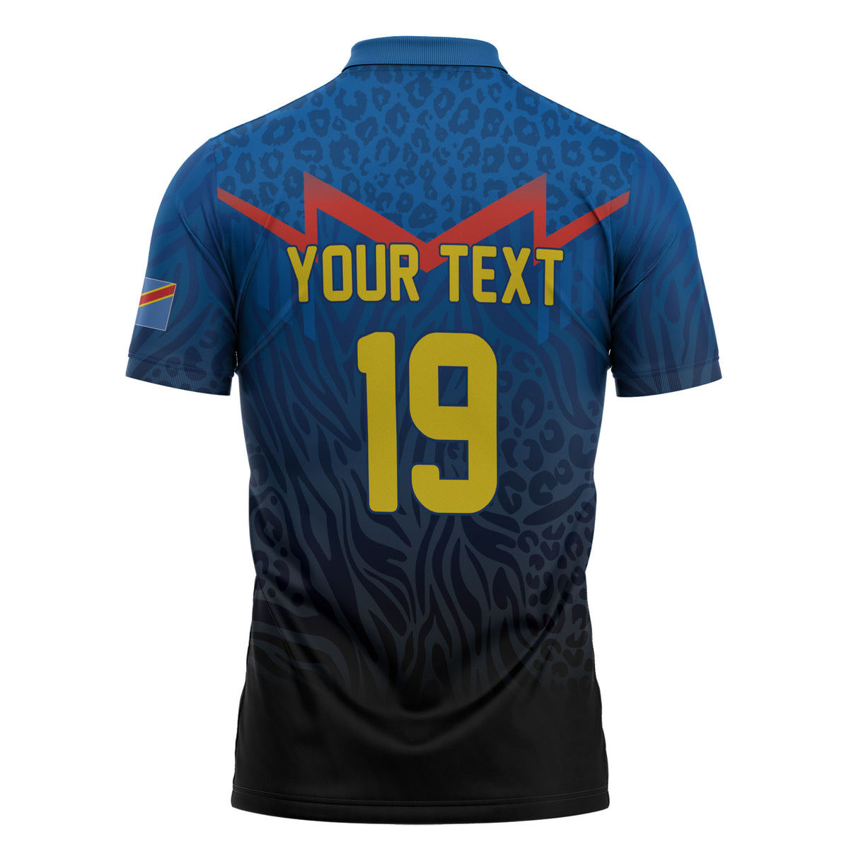 Custom World Football 2026 DR Congo Zipper Polo Shirt Les Leopards Coupe du Monde Glory