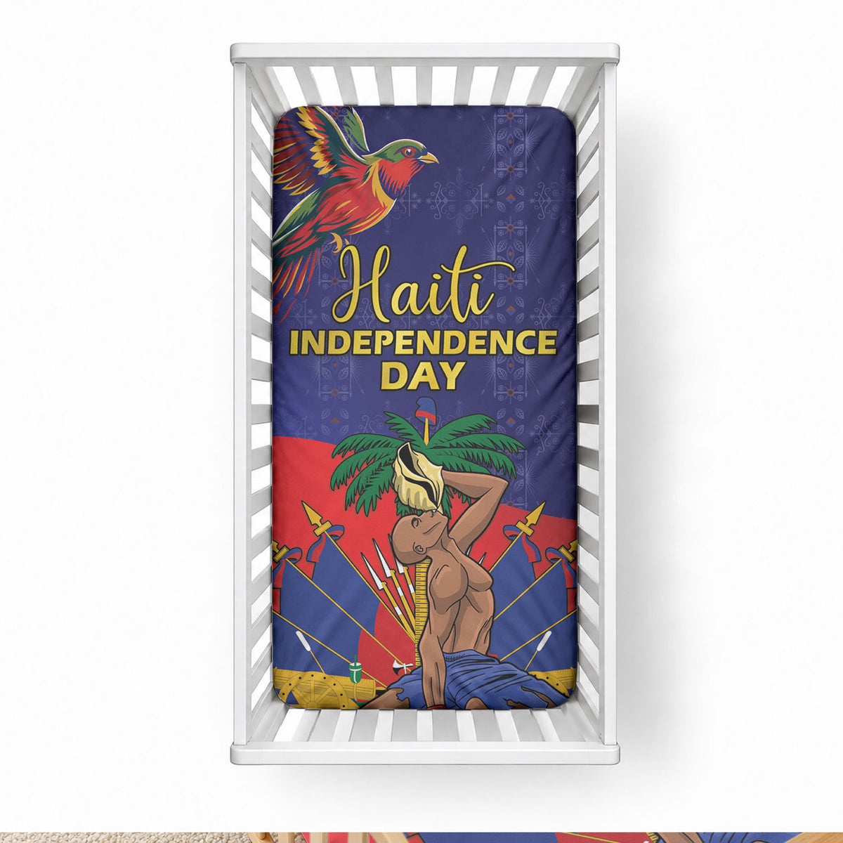 Haiti Independence Day Baby Bed Cover Ayiti Freedom Heritage