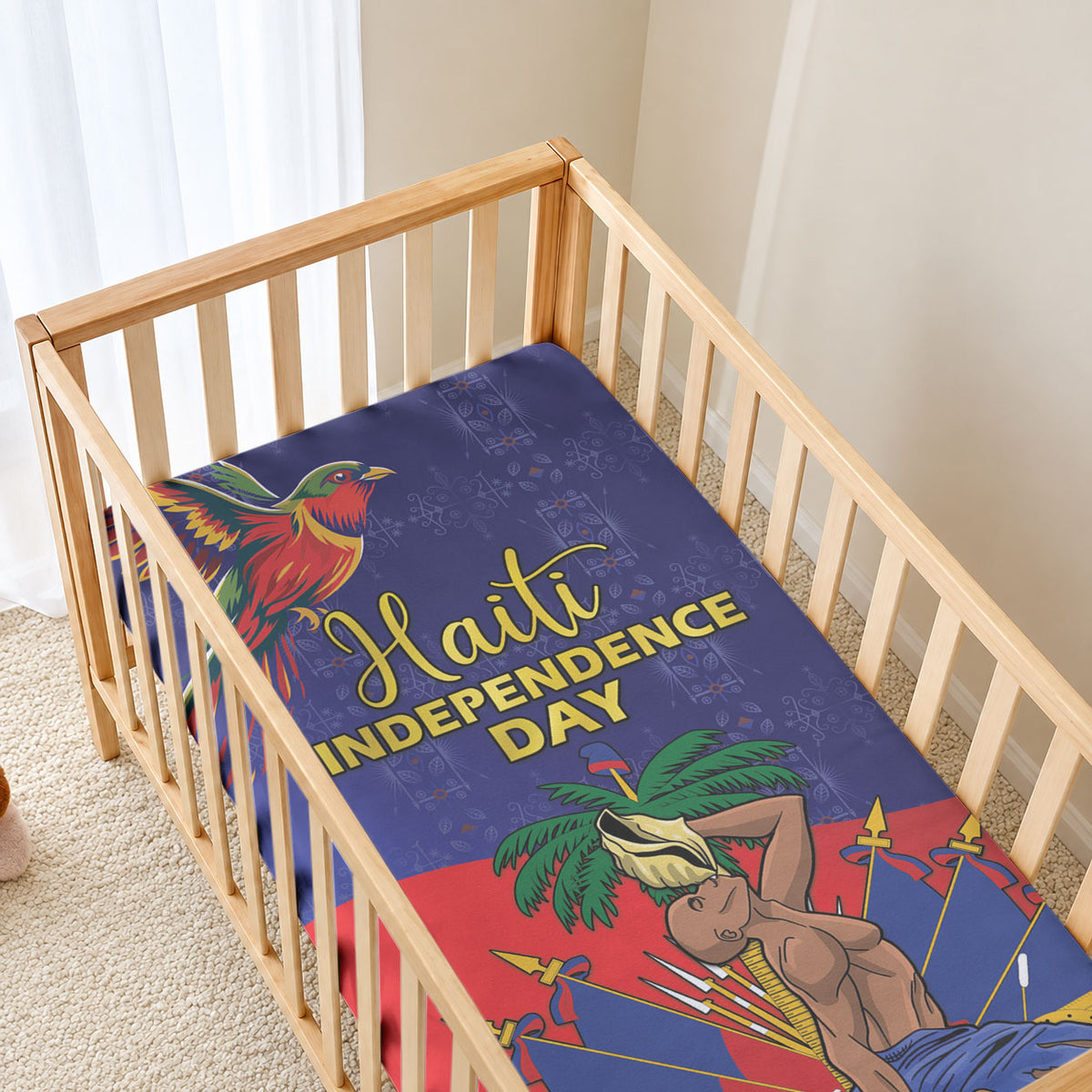 Haiti Independence Day Baby Bed Cover Ayiti Freedom Heritage