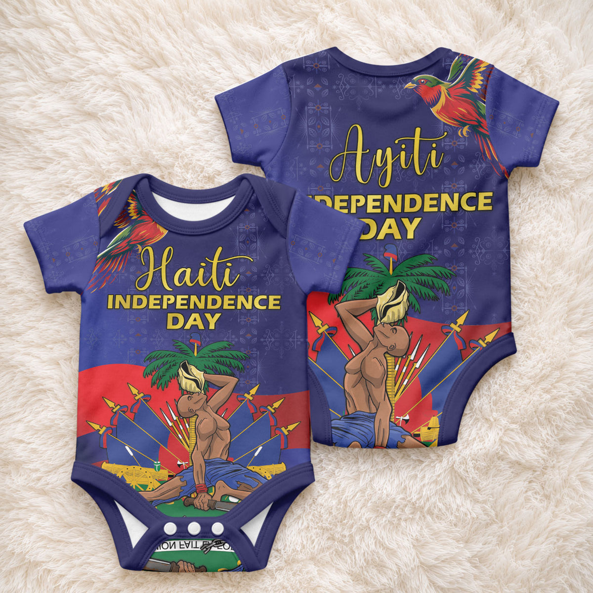 Haiti Independence Day Baby Onesie Ayiti Freedom Heritage