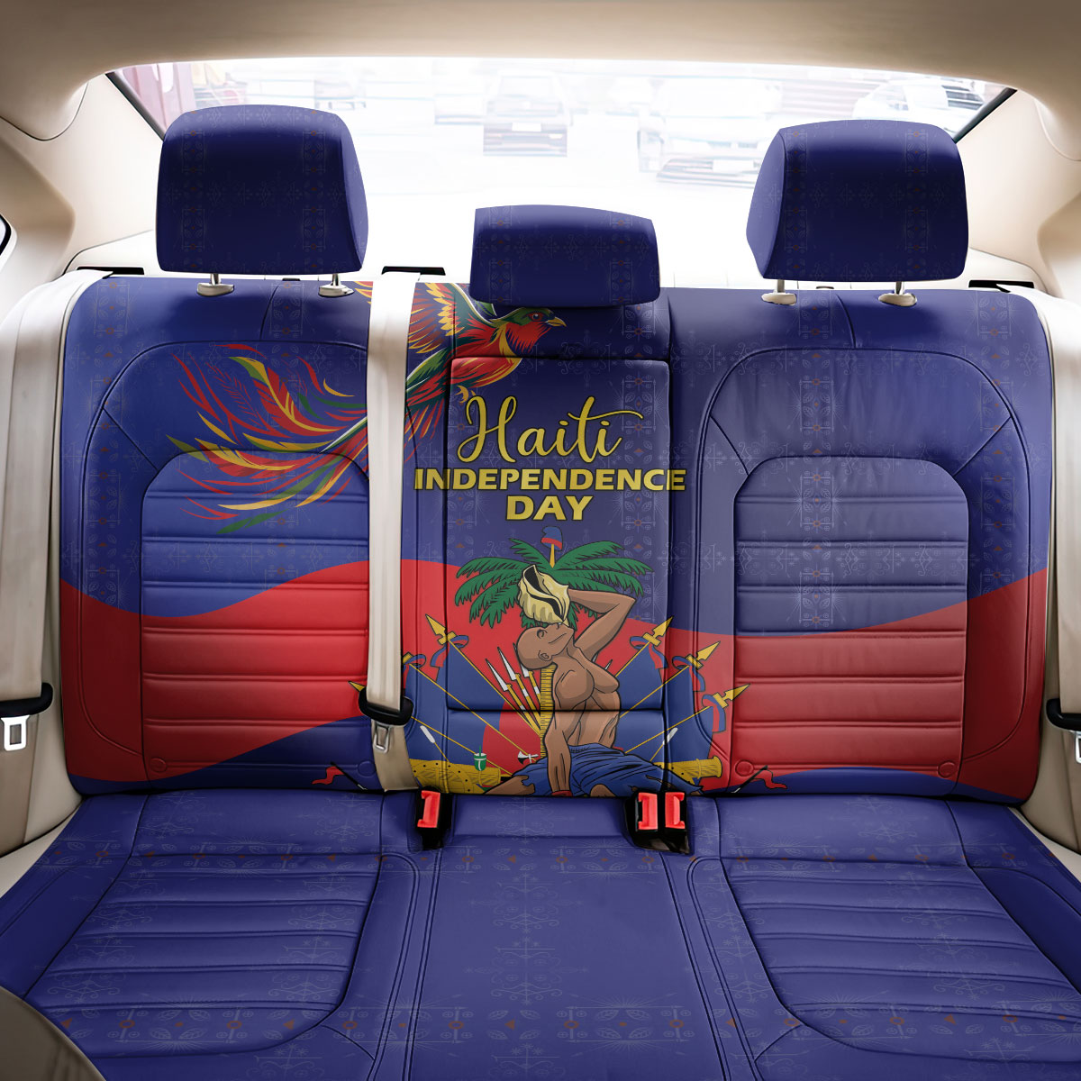Haiti Independence Day Back Car Seat Cover Ayiti Freedom Heritage