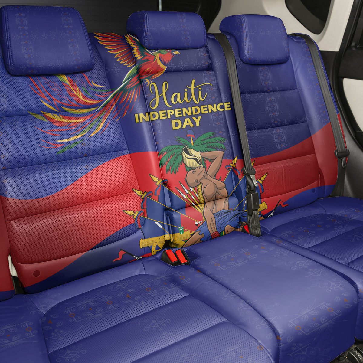 Haiti Independence Day Back Car Seat Cover Ayiti Freedom Heritage