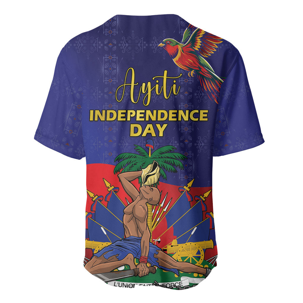Haiti Independence Day Baseball Jersey Ayiti Freedom Heritage