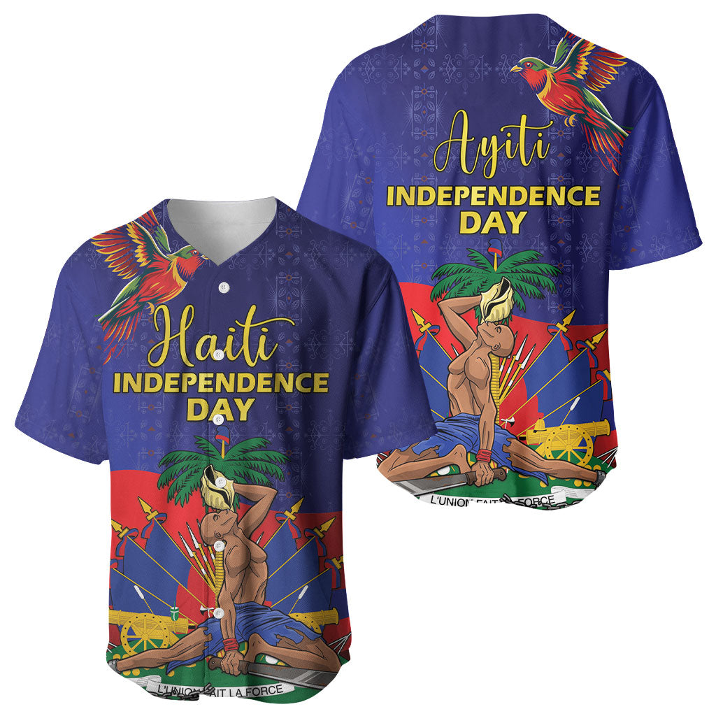 Haiti Independence Day Baseball Jersey Ayiti Freedom Heritage