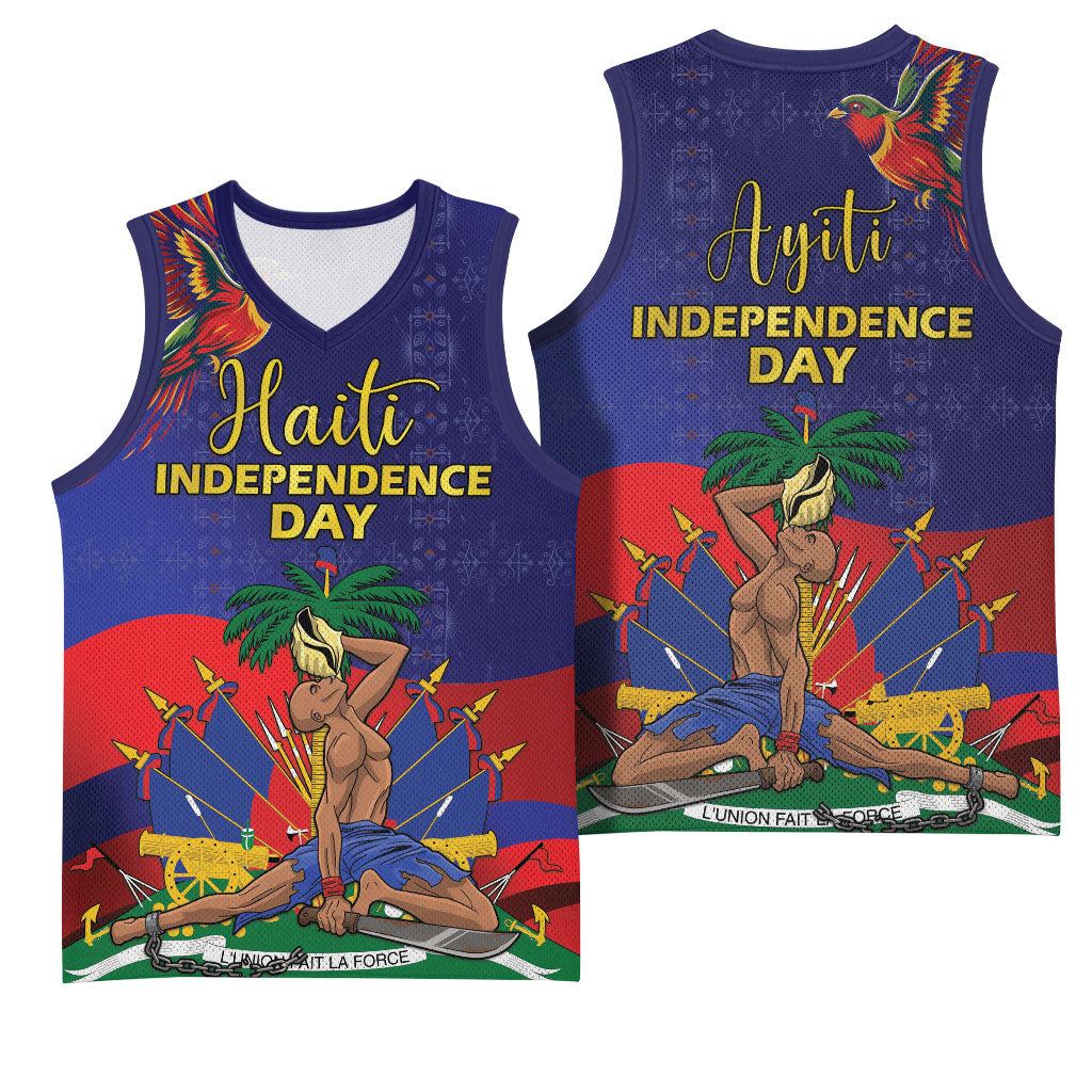 Haiti Independence Day Basketball Jersey Ayiti Freedom Heritage