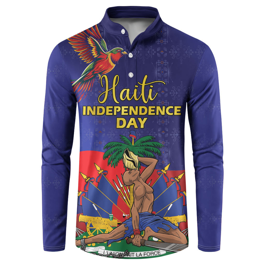 Haiti Independence Day Button Sweatshirt Ayiti Freedom Heritage