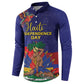 Haiti Independence Day Button Sweatshirt Ayiti Freedom Heritage