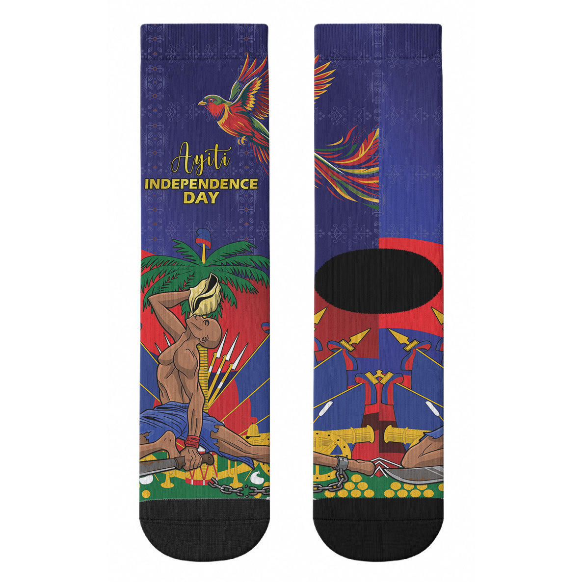 Haiti Independence Day Crew Socks Ayiti Freedom Heritage
