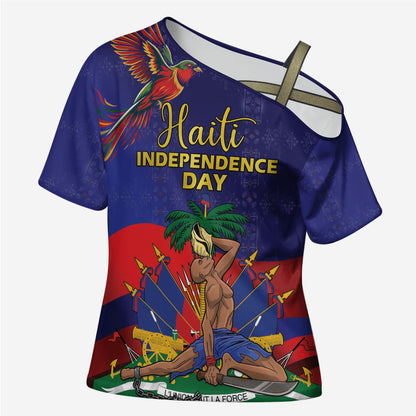 Haiti Independence Day Cross Shoulder Shirt Ayiti Freedom Heritage