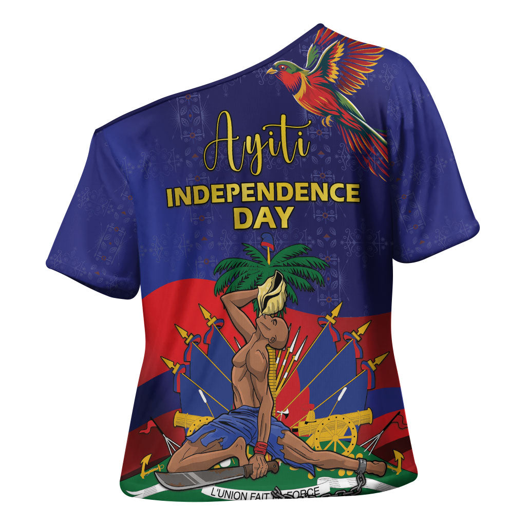 Haiti Independence Day Cross Shoulder Shirt Ayiti Freedom Heritage