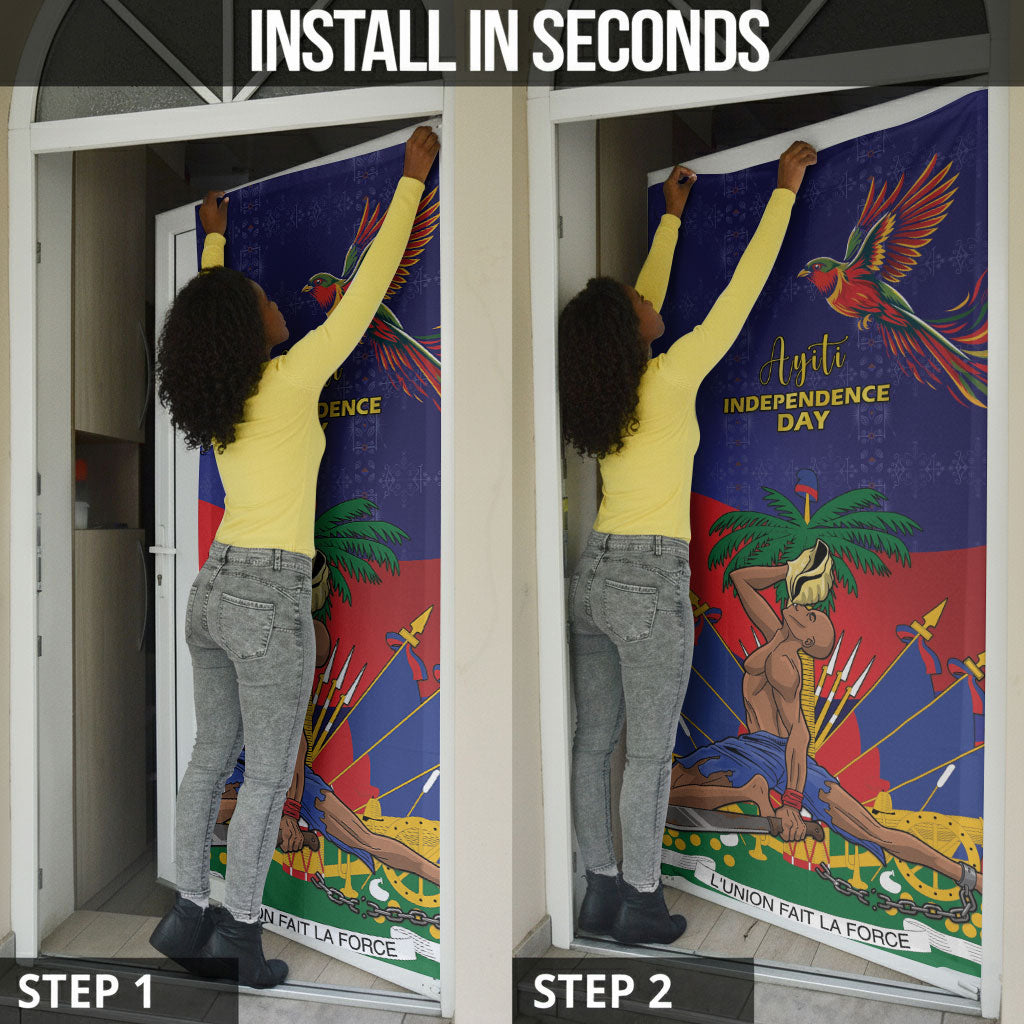 Haiti Independence Day Door Cover Ayiti Freedom Heritage
