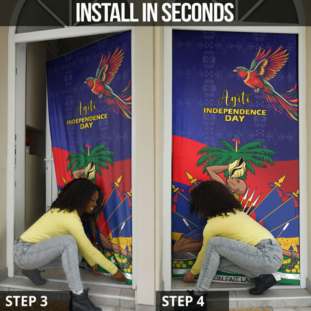 Haiti Independence Day Door Cover Ayiti Freedom Heritage