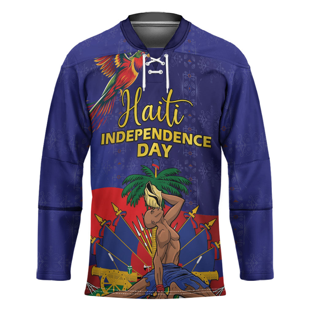 Haiti Independence Day Hockey Jersey Ayiti Freedom Heritage