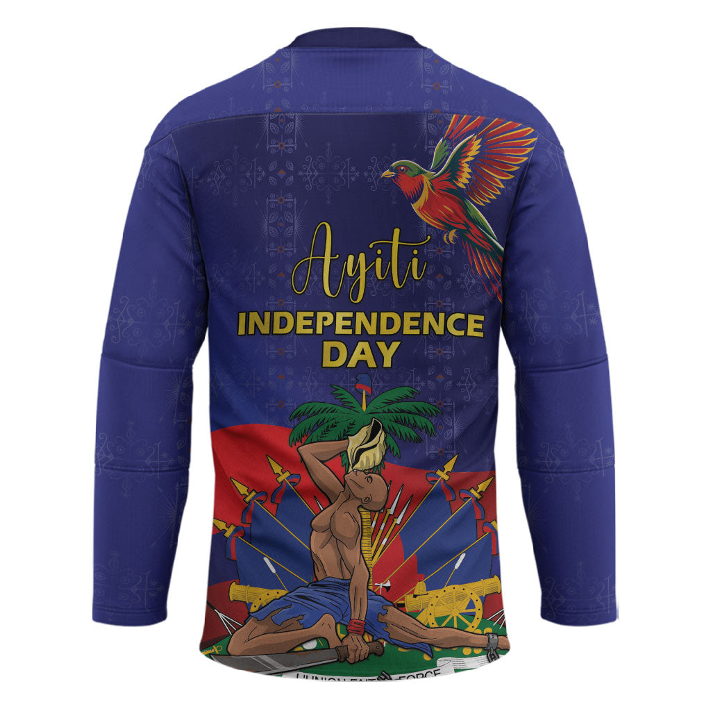 Haiti Independence Day Hockey Jersey Ayiti Freedom Heritage