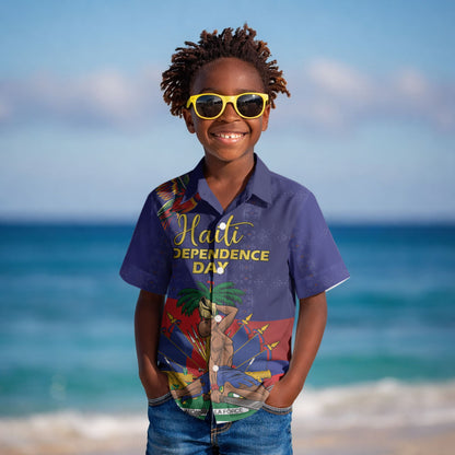 Haiti Independence Day Kid Hawaiian Shirt Ayiti Freedom Heritage
