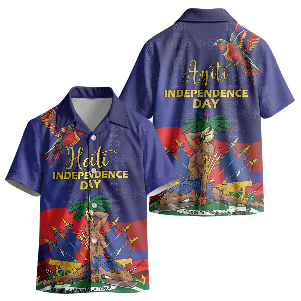 Haiti Independence Day Kid Hawaiian Shirt Ayiti Freedom Heritage