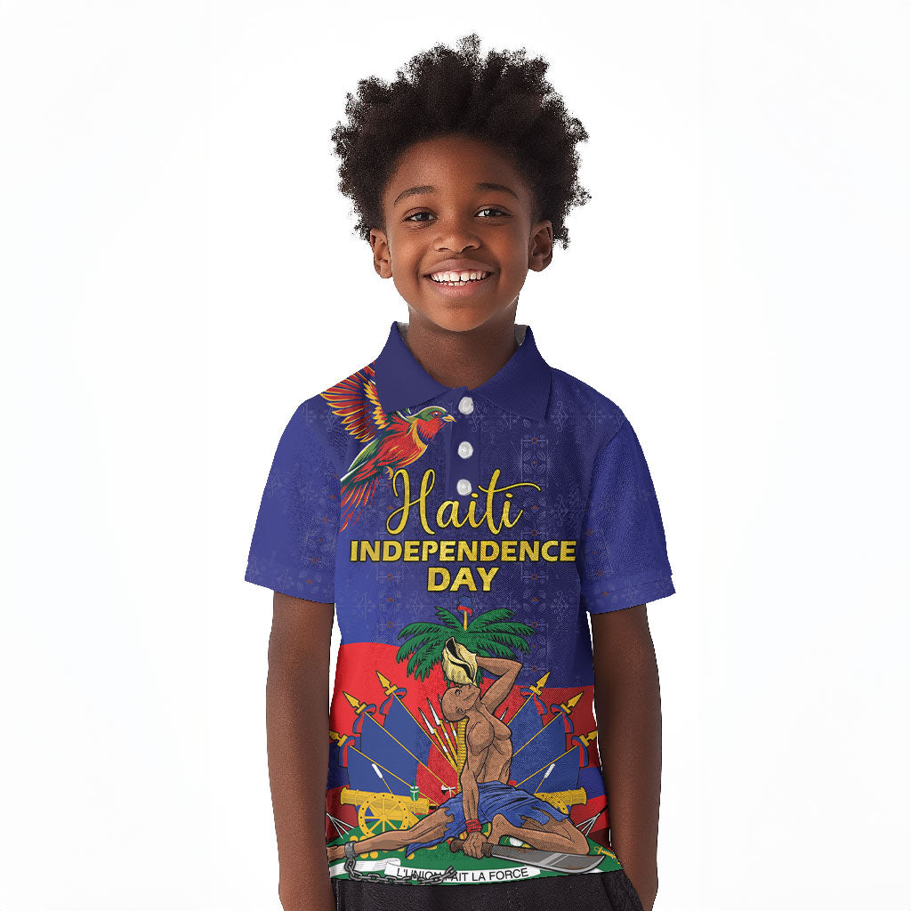 Haiti Independence Day Kid Polo Shirt Ayiti Freedom Heritage