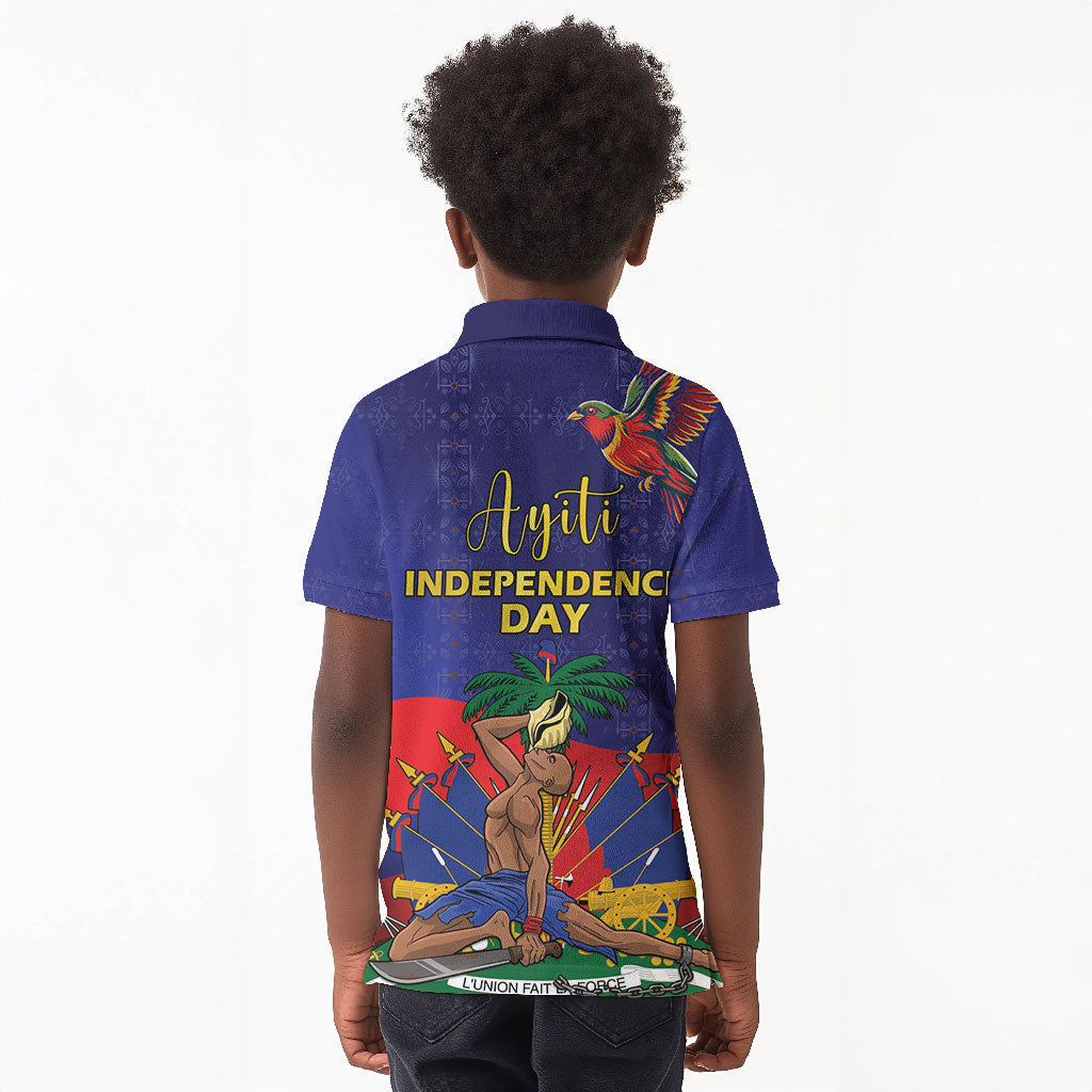 Haiti Independence Day Kid Polo Shirt Ayiti Freedom Heritage
