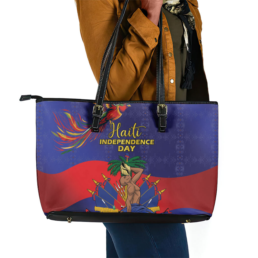 Haiti Independence Day Leather Tote Bag Ayiti Freedom Heritage
