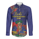 Haiti Independence Day Long Sleeve Button Shirt Ayiti Freedom Heritage