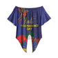 Haiti Independence Day Off Shoulder Wrap Waist Top Ayiti Freedom Heritage