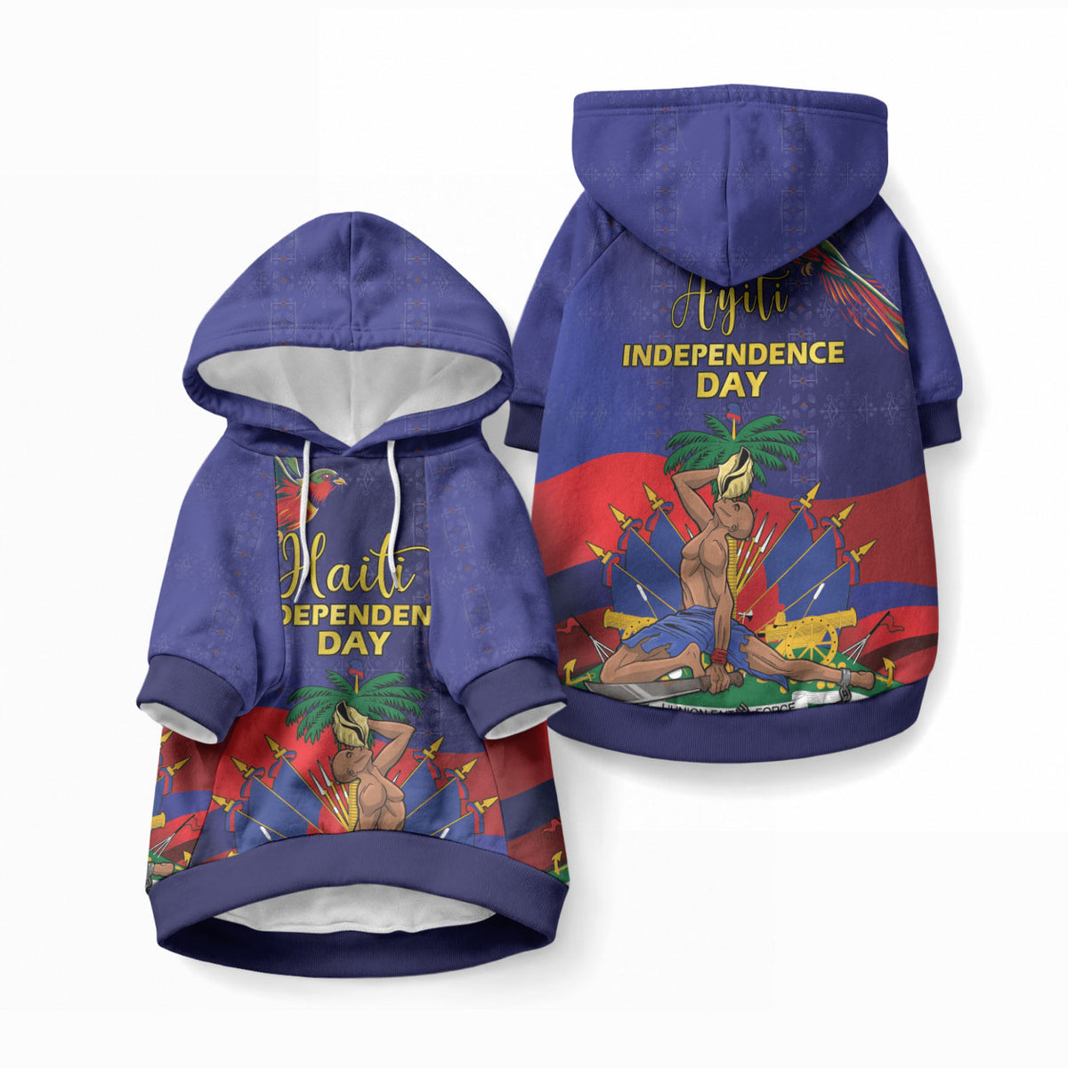 Haiti Independence Day Pet Hoodie Ayiti Freedom Heritage