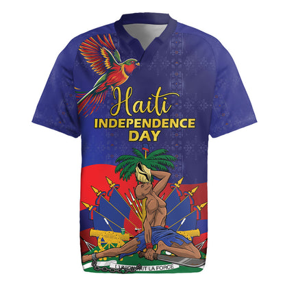 Haiti Independence Day Rugby Jersey Ayiti Freedom Heritage