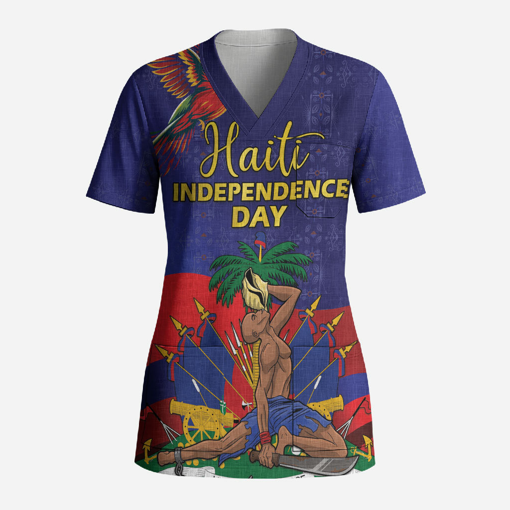 Haiti Independence Day Scrub Top Ayiti Freedom Heritage