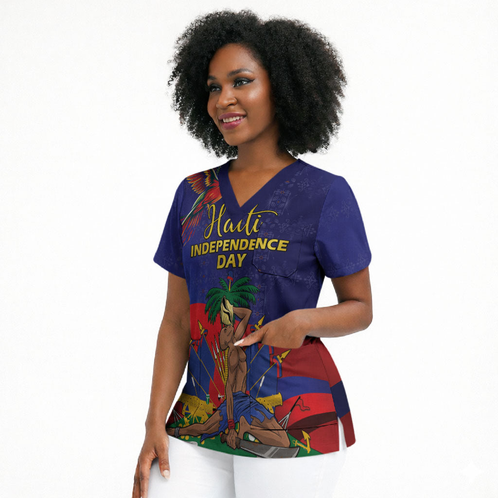 Haiti Independence Day Scrub Top Ayiti Freedom Heritage