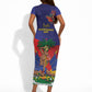 Haiti Independence Day Short Sleeve Bodycon Dress Ayiti Freedom Heritage