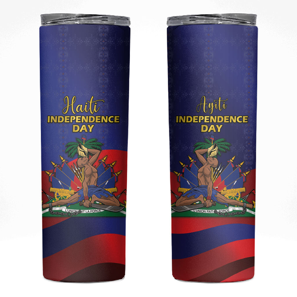 Haiti Independence Day Skinny Tumbler Ayiti Freedom Heritage